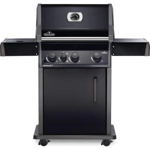Napoleon Rogue XT 425 BBQ Grill, Black, Natural Gas – RXT425SIBNK-1 With Three Main Burners, Infrared Sear Station Side Burner, Barbecue Gas Cart, Folding Side Shelves, Instant Failsafe Ignition