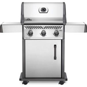 Napoleon Rogue® XT 425 BBQ Grill, Stainless Steel, Propane Gas – RXT425PSS-1 – With Three Burners, Barbecue Gas Cart, Folding Side Shelves, Instant Failsafe Ignition