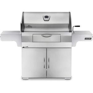 Napoleon Stainless Steel PRO 605 Charcoal Professional BBQ Grill – PRO605CSS – Professional Style Charcoal Barbecue Grill, Full Size Cart Model Charcoal BBQ, Smoker Charcoal BBQ