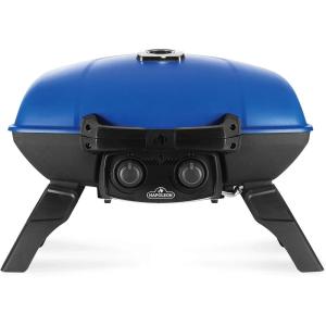 Napoleon TravelQ PRO285X Portable Propane Gas Grill with Foldable Scissor Cart, Black, 2 Burners, Tailgating, Camping, and Small Outdoor Spaces(TravelQ 285 Blue)