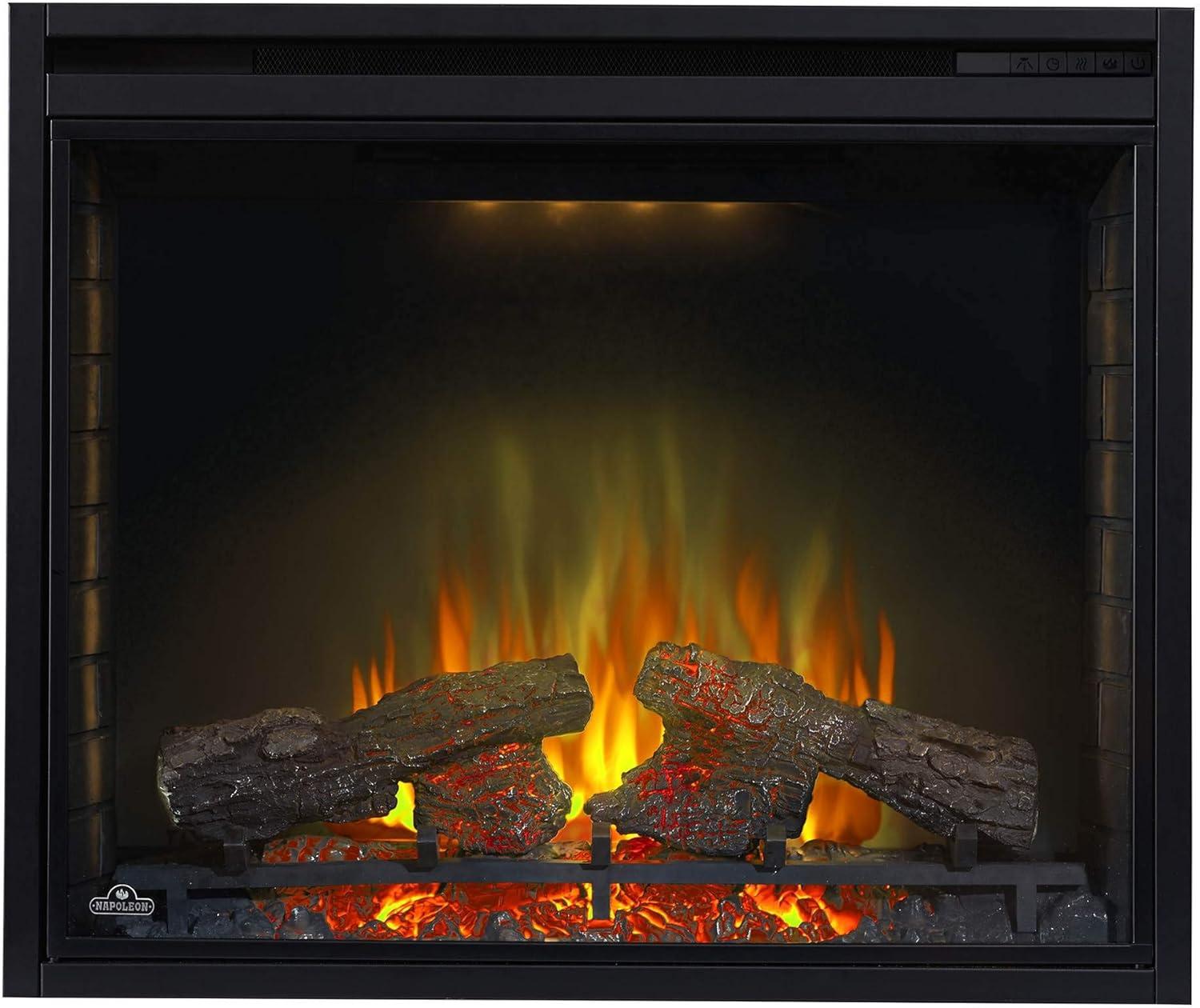 image:imageNapoleon Ascent 33 NEFB33H Builtin Electric Fireplace 33in Realistic Logs amp Flames Self Trimming Remote Included