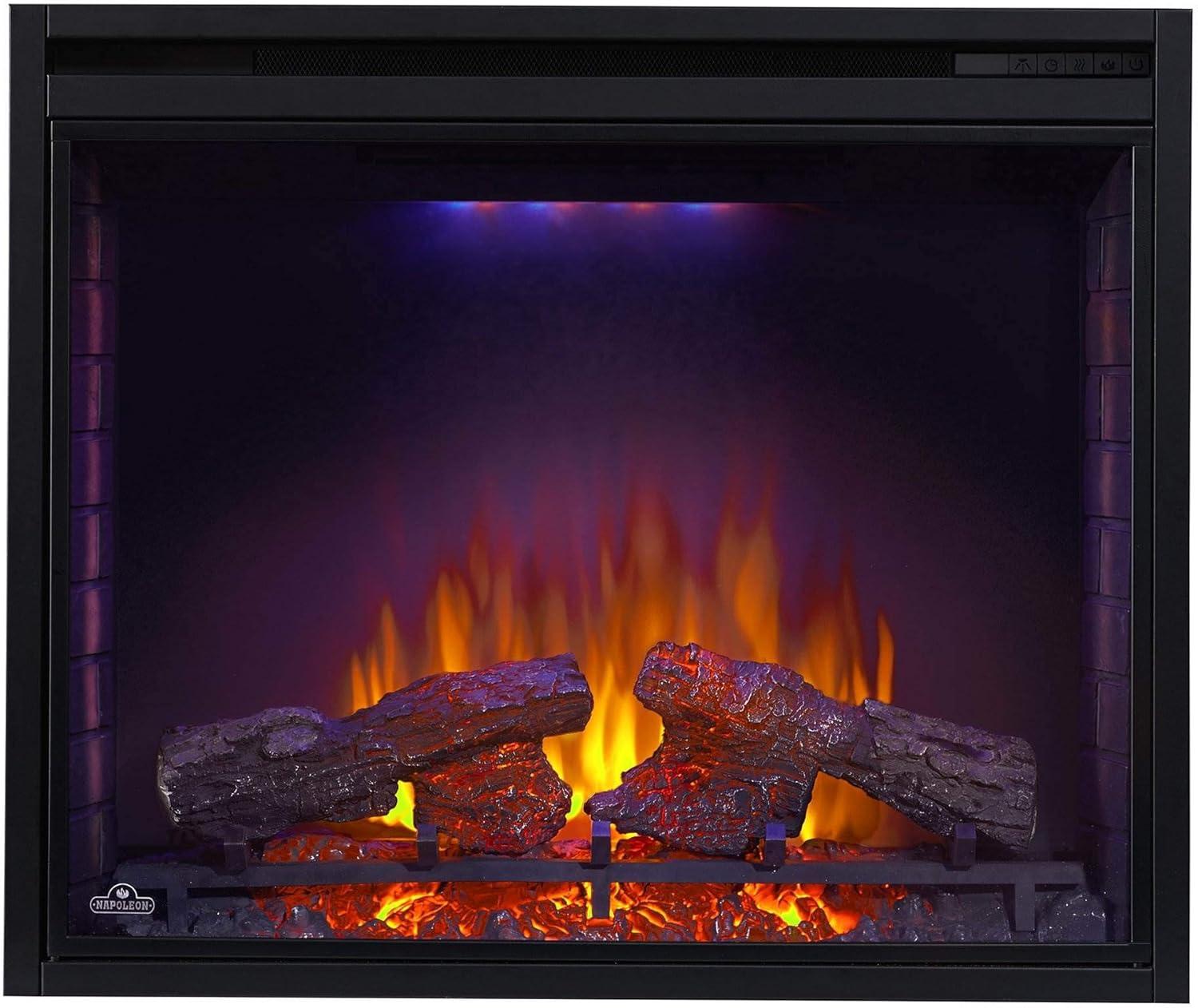 image:imageNapoleon Ascent 33 NEFB33H Builtin Electric Fireplace 33in Realistic Logs amp Flames Self Trimming Remote Included