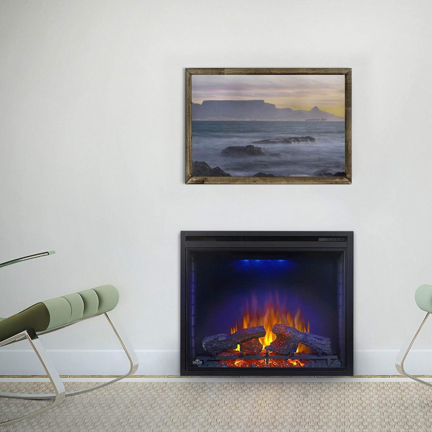 image:imageNapoleon Ascent 33 NEFB33H Builtin Electric Fireplace 33in Realistic Logs amp Flames Self Trimming Remote Included