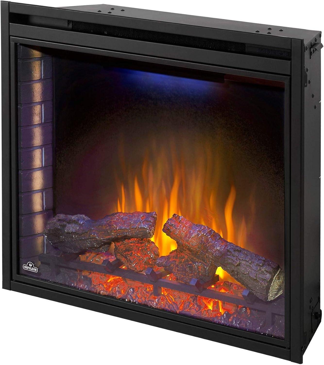image:imageNapoleon Ascent 33 NEFB33H Builtin Electric Fireplace 33in Realistic Logs amp Flames Self Trimming Remote Included