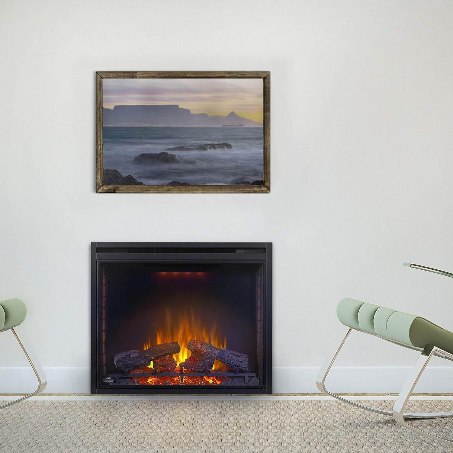 image:imageNapoleon Ascent 33 NEFB33H Builtin Electric Fireplace 33in Realistic Logs amp Flames Self Trimming Remote Included