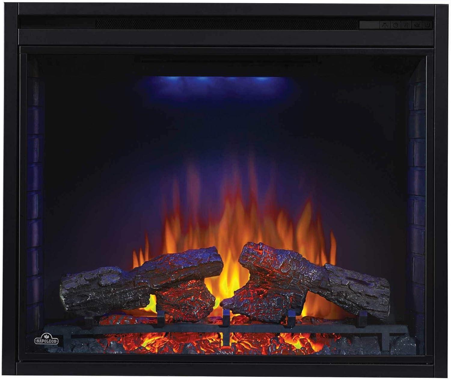 image:imageNapoleon Ascent 33 NEFB33H Builtin Electric Fireplace 33in Realistic Logs amp Flames Self Trimming Remote Included