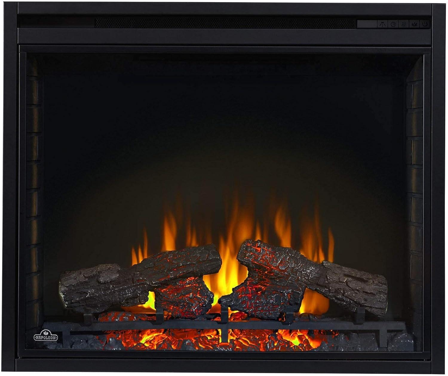 image:imageNapoleon Ascent 33 NEFB33H Builtin Electric Fireplace 33in Realistic Logs amp Flames Self Trimming Remote Included