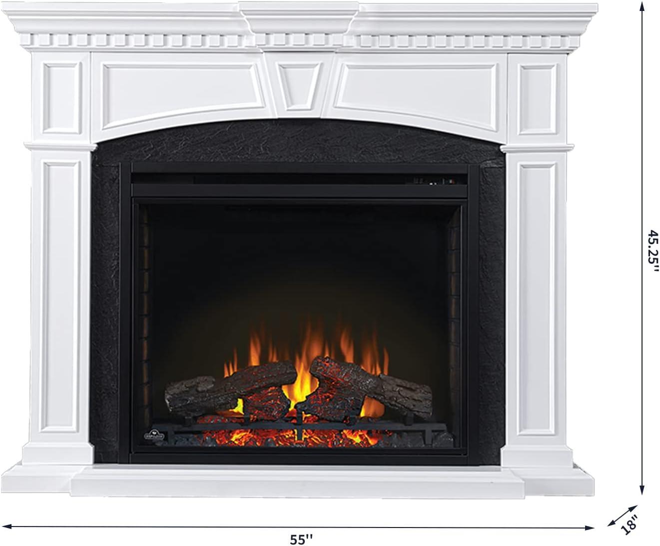 image:imageNapoleon TaylorNEFP330214W Electric Fireplace with Mantel 33 Inch White