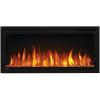 image:imageNapoleon Entice 36  NEFL36CFH  Wall Hanging Electric Fireplace 36in Black Glass Front Glass Crystal Ember Bed 3 Flame Colors Remote Included