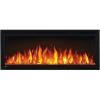 image:imageNapoleon Entice 42  NEFL42CFH  Wall Hanging Electric Fireplace 42in Black Glass Front Glass Crystal Ember Bed 3 Flame Colors Remote Included