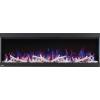 image:imageNapoleon Trivista Pictura 50  NEFL50H3SV  Wall Hanging Electric Fireplace 50in Black Glass Front Realistic Flames LED Ember Bed Adjustable Flame HeightColours Remote Included