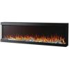 image:imageNapoleon Trivista Pictura 60  NEFL60H3SV  Wall Hanging Electric Fireplace 60in Black Glass Front Realistic Flames LED Ember Bed Adjustable Flame HeightColours Remote Included