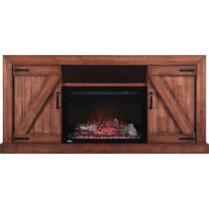 Napoleon Lambert 60 in. Freestanding Electric Fireplace TV Stand in Brown