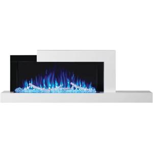 Napoleon Stylus Cara – NEFP32-5019W – Modern Wall Hanging Electric Fireplace, 59-in Long, Black, Crystal & Log Ember Bed, 4 Flame Colours, Remote Included