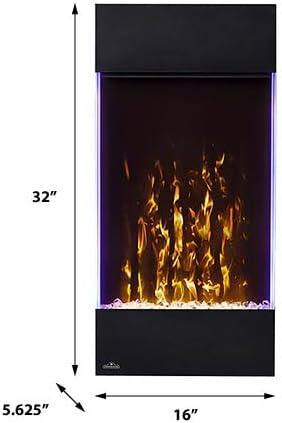 image:imageNapoleon Allure 32 inch Vertical Wall Mount Electric Fireplace Black NEFVC32HBlack