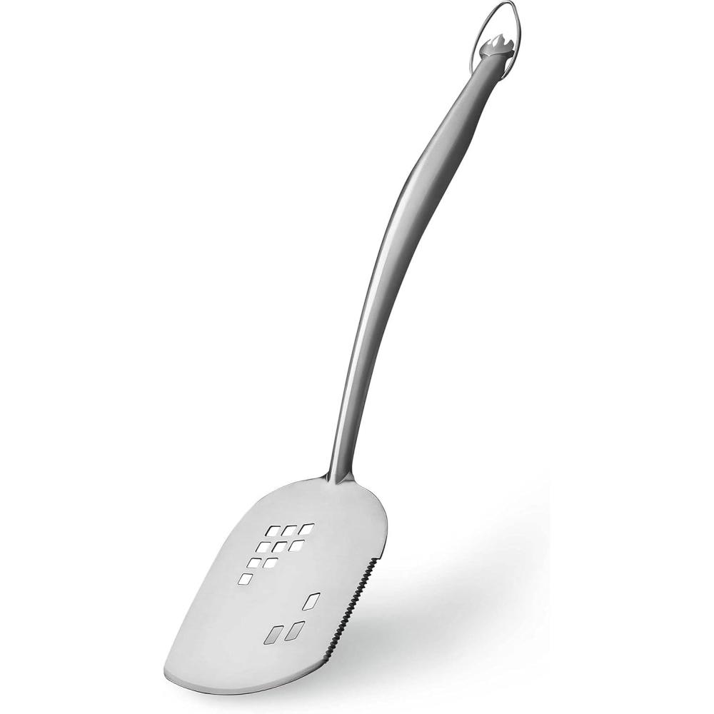image:imageNapoleon PRO Spatula  Stainless Steel Oversized Head Integrated Bottle Opener Serrated Edge for Slicing and Trimming