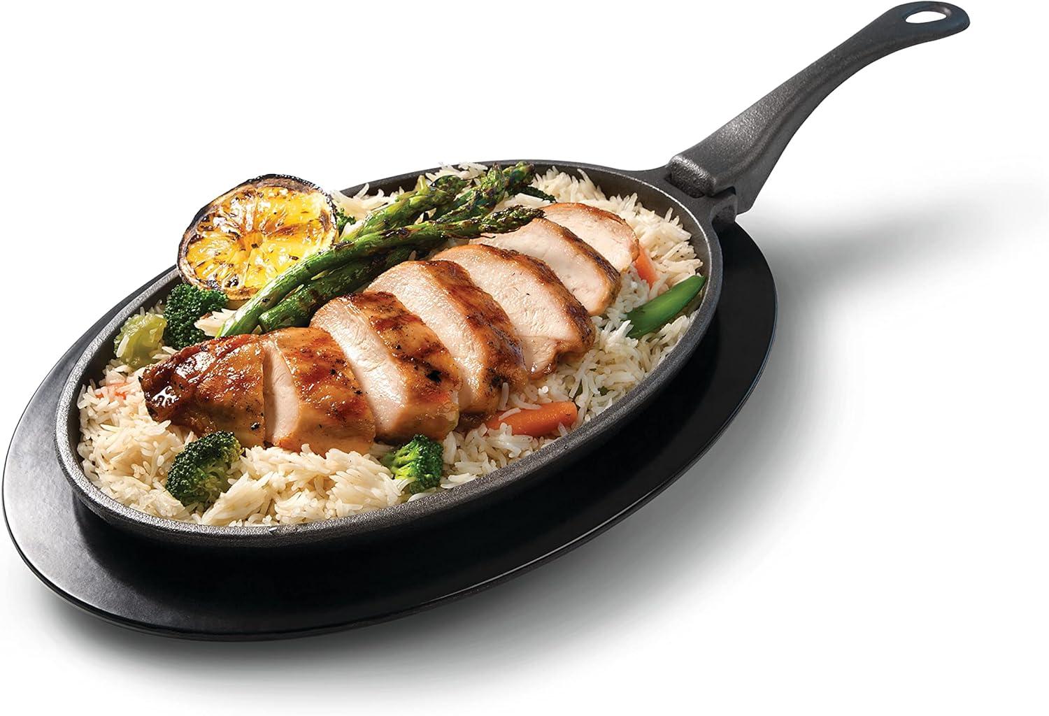 image:imageNapoleon Cast Iron Skillet PreSeasoned Use On Side Burner or Grill Grates Removable Handle41 inches long