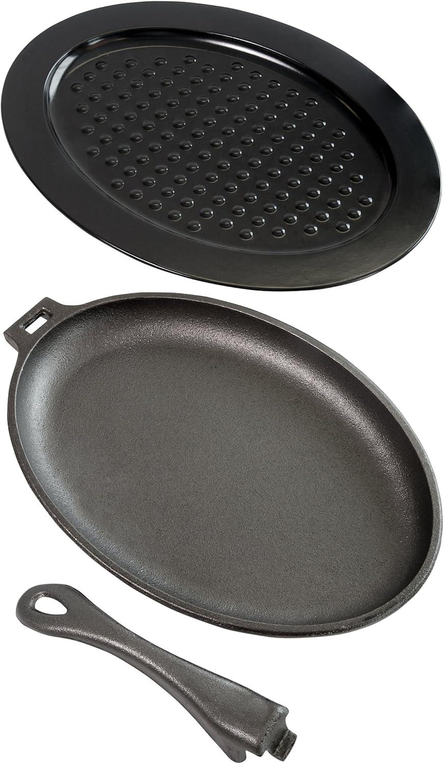 image:imageNapoleon Cast Iron Skillet PreSeasoned Use On Side Burner or Grill Grates Removable Handle41 inches long