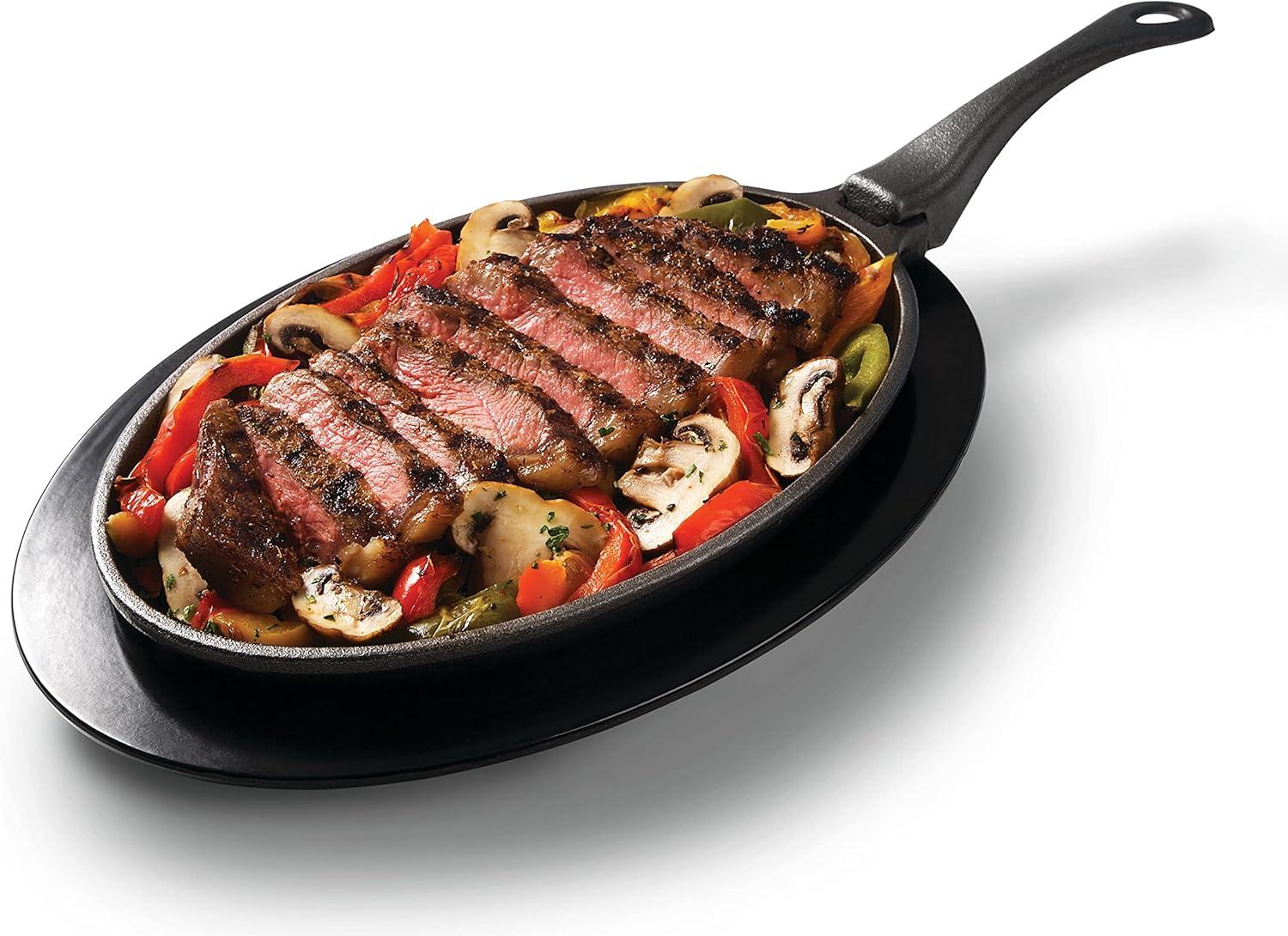 image:imageNapoleon Cast Iron Skillet PreSeasoned Use On Side Burner or Grill Grates Removable Handle41 inches long