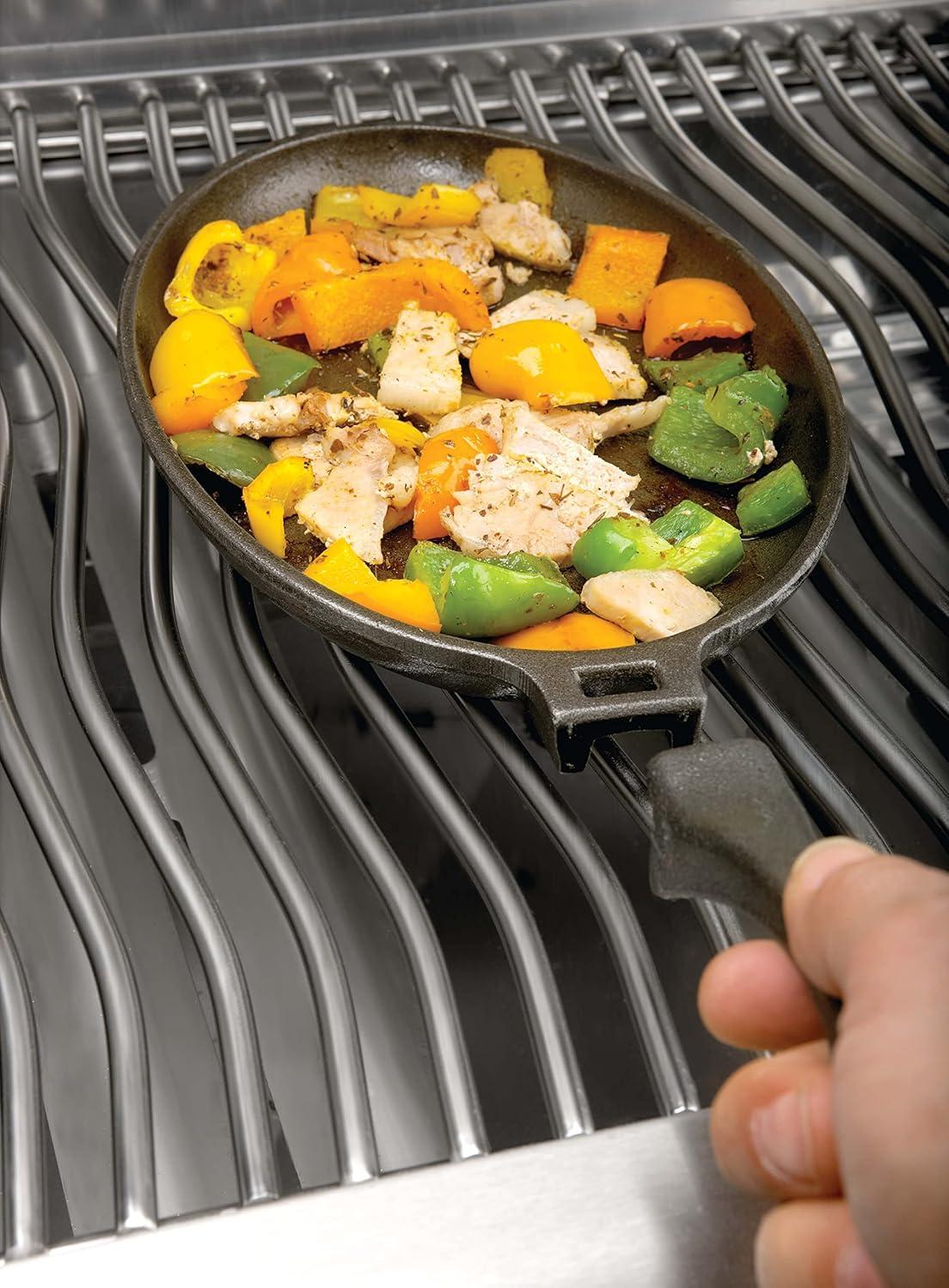 image:imageNapoleon Cast Iron Skillet PreSeasoned Use On Side Burner or Grill Grates Removable Handle41 inches long