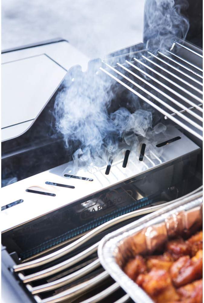 image:imageNapoleon Stainless Steel Smoker Box 67013 Add Smoky Flavor to BBQ Easily Turn Gas Grill Into Smoker Add Wood Chips or Chunks to Smoke Food on Barbecue 1625 x 254 x 35