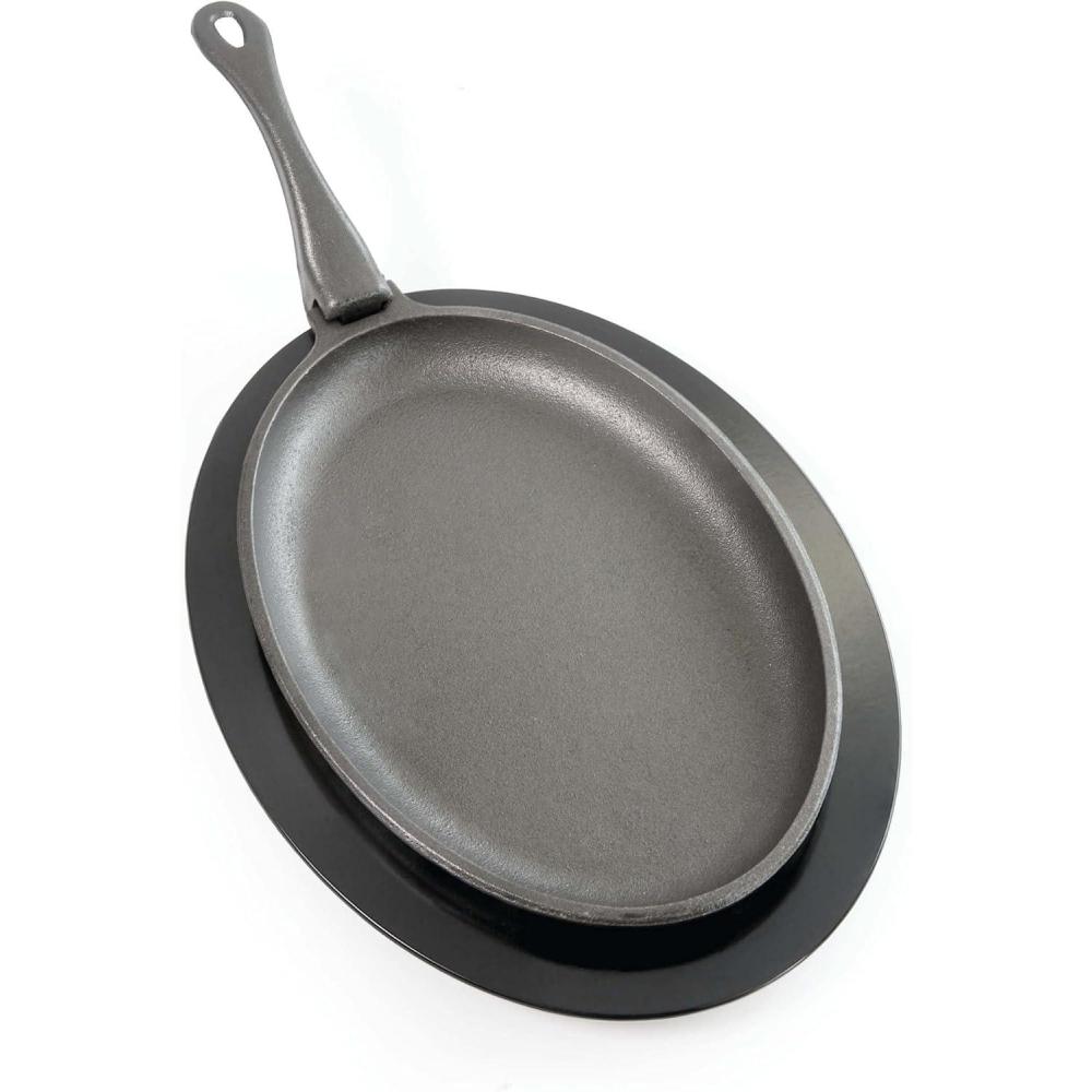 image:imageNapoleon Cast Iron Skillet PreSeasoned Use On Side Burner or Grill Grates Removable Handle41 inches long