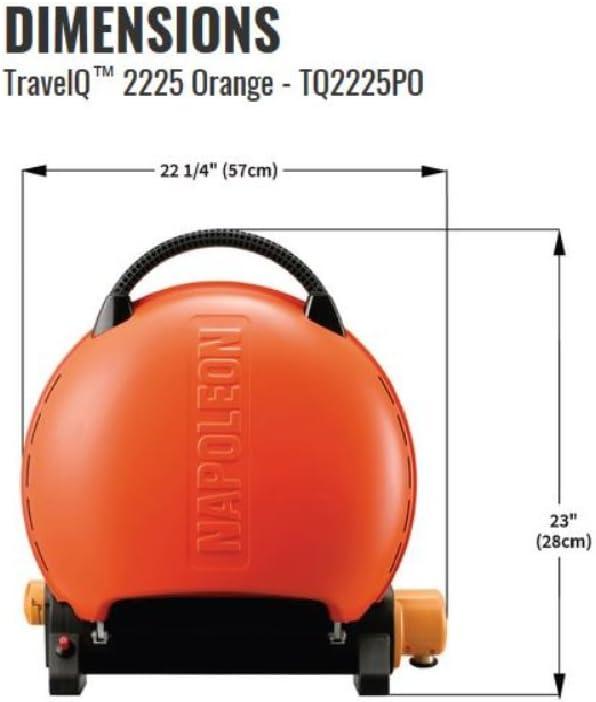 image:imageNapoleon TravelQ TQ2225PO Portable Gas Grill 225 sq in Orange
